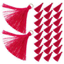 60 Stuks Sleutelhanger Diy Pompom Hanger Met Hangring Voor Handtas