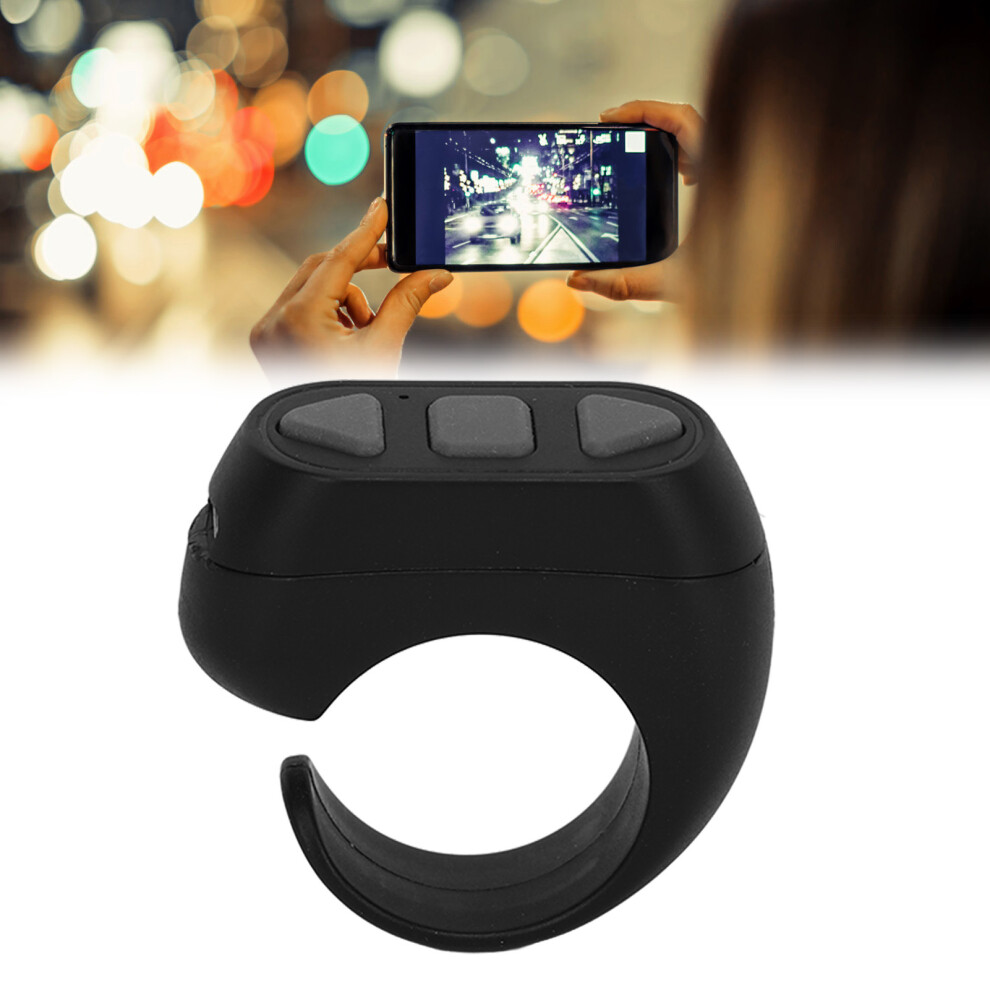 Zl 03 Remote Control Ring With Bluetooth For Easy Page Turn Black 3741353690506