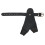 Protective Two-Finger Archery Glove with Adjustable Strap - Black PU Leather 9