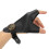 Protective Two-Finger Archery Glove with Adjustable Strap - Black PU Leather 8
