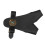 Protective Two-Finger Archery Glove with Adjustable Strap - Black PU Leather 6