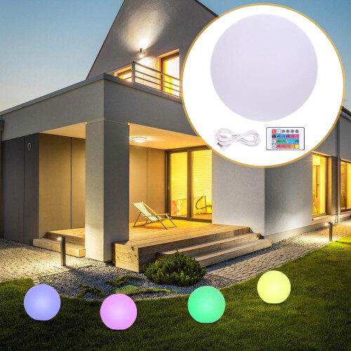 Creative 7-Farben LED Leuchtende Kugel Gartenlampe 2