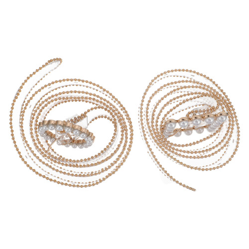 Women'S Gürtel Brautgürtel Transparent PVC Golden 2