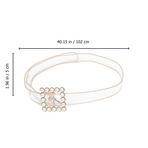 Women'S Gürtel Brautgürtel Transparent PVC Golden 2 1