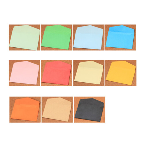 100St Mini Easyclose Neon Briefumschläge Für Karten – Sortierte 2