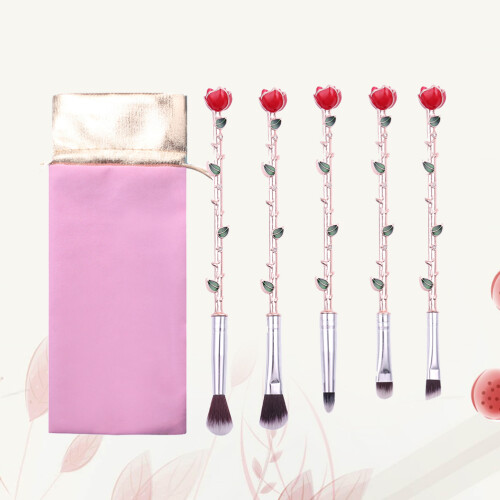 5Stk Set Kosmetikpinsel Make-up- Rose 1