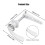 Flush Handle, Flush Lever Set, Zinc Alloy Tank Trip Lever Replacement With Chains, Toilet Handle Kit 4
