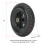 Wheelchair Wheel 7 Inch Non Slip Solid PU Replacement High Bearing Capacity 2