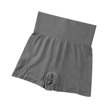 High-Waist Yoga-Shorts mit Bauchkontrolle, Schweißabsorption, Grau, Einheitsgröße 37,5–75 kg