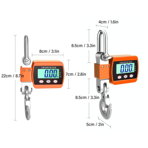Durable Crane Scale 1102lb with LCD Display for Precise Weighing 1