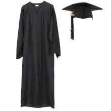 Graduation Apparel Trencher Hat Zwart 1 Set