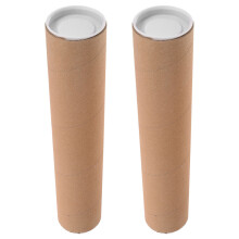 2 Kraft Verzendbuizen Met Doppen Voor Posters