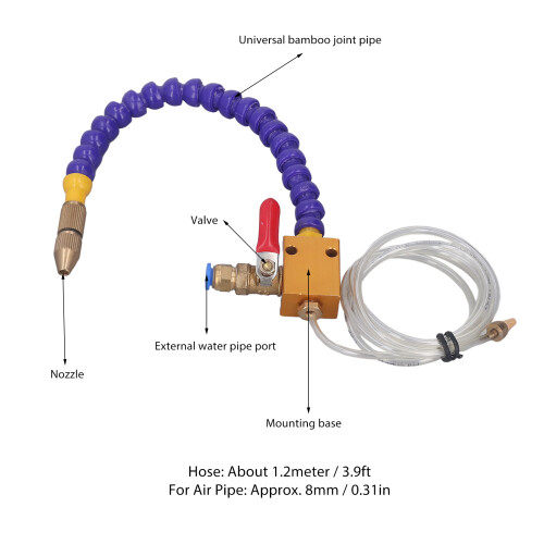 Smooth Finish Mist Coolant System for CNC Metalwork and Engraving 2