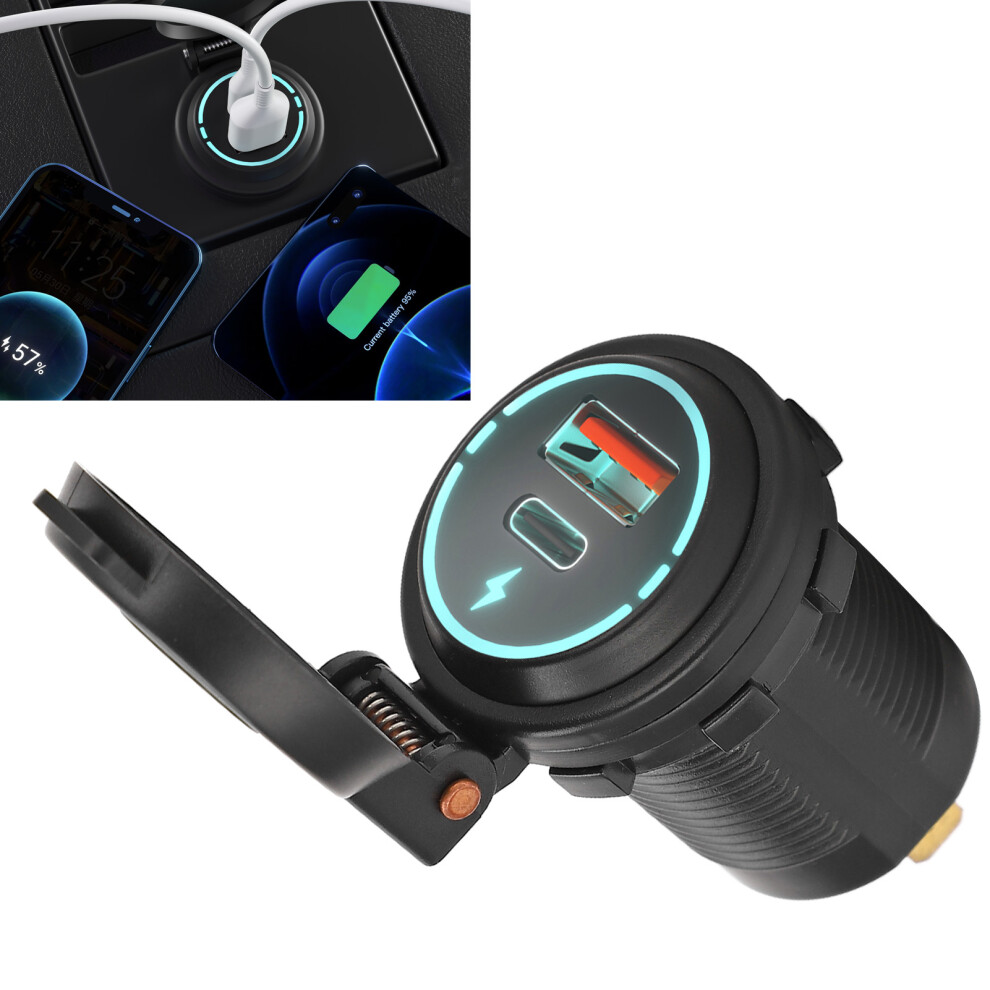 Ip66 Waterproof 12V Car Charger Socket With Fast Charging Usb Pd Type C Qc 3.0 4611353703744