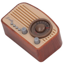 Puppenhaus Mini Radio Modell Braun Kunststoff