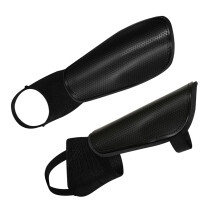 Kinder- und Erwachsenenkickerschienbeinschoner mit Knöchelprotektor 19,5x9,5cm Schwarz
