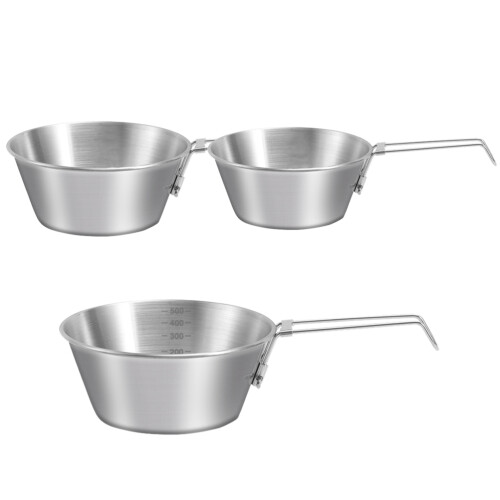 Reisschüssel Speischale Camping Schüssel Silber 3