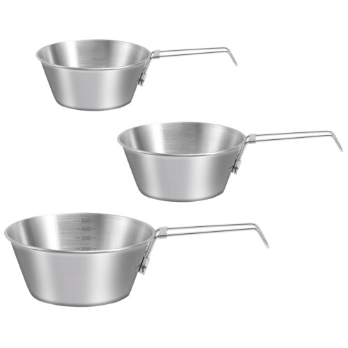 Reisschüssel Speischale Camping Schüssel Silber 3 1