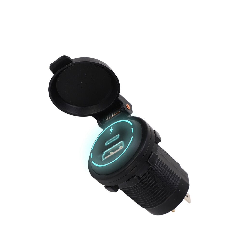 12V Usb Charger Pd Qc 3.0 Waterproof Ip66, 4.5Cm Ice Blue 7901353706362