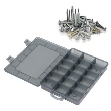 Teilebox mit mehreren Fächern 18G klein transparent
