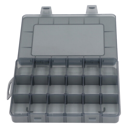 Teilebox mit mehreren Fächern 18G klein transparent 2