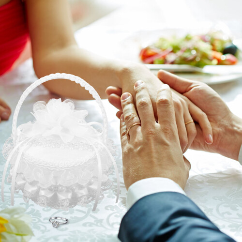 Kissen Herzförmige Hochzeitsringbox 2