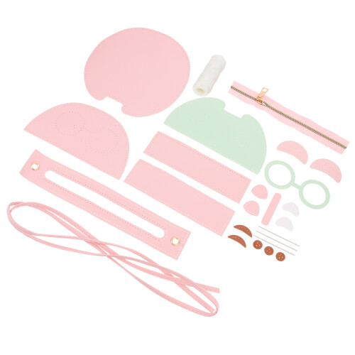 1 Set Handgeweven Kinder Pu Schoudertas