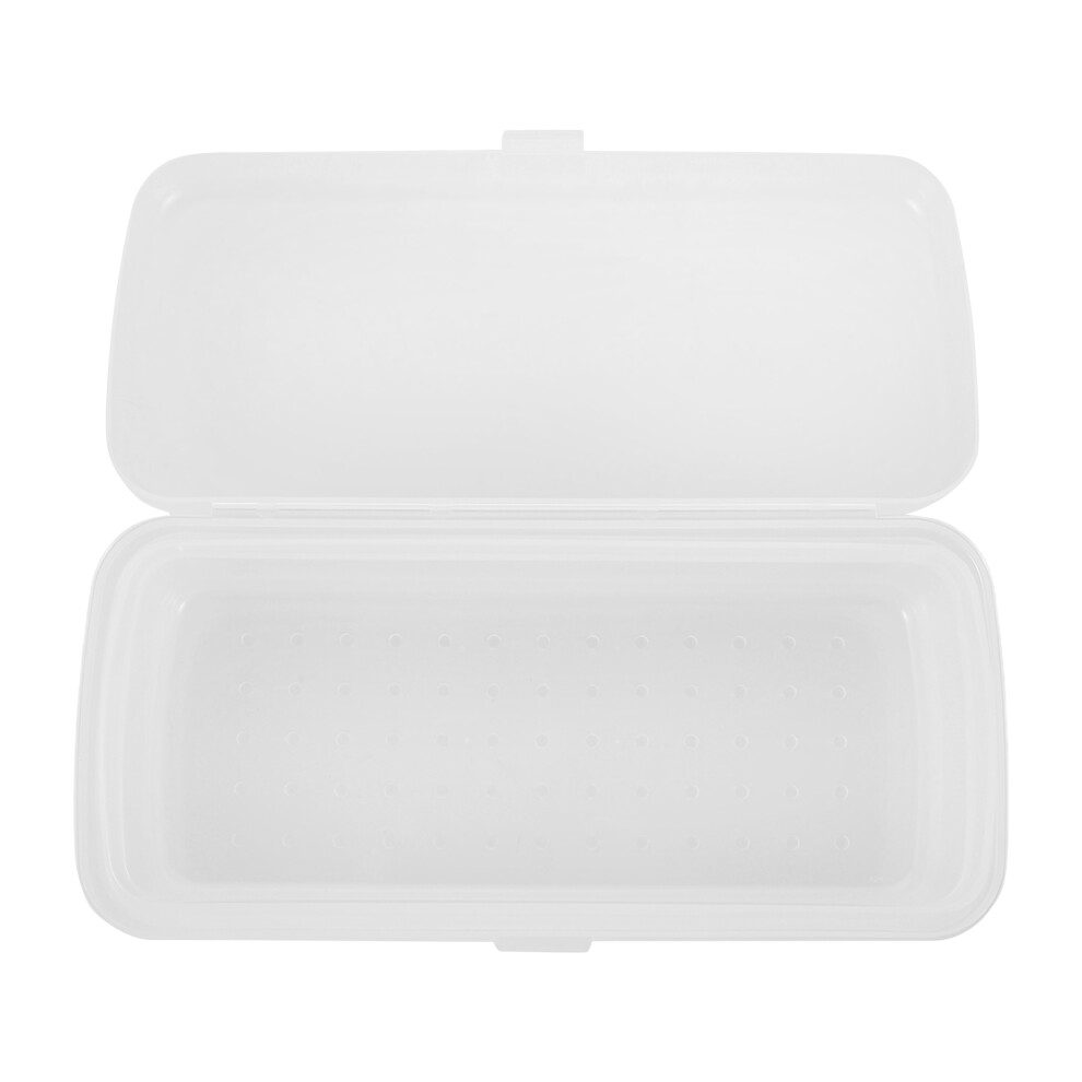 Inoomp 2Pcs Nail Tool Cleaner Box With Detachable Insert For Salon Use