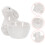 White Ceramic Konijn Eierhouder Desktop Eiopslag Standaard 3