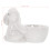 White Ceramic Konijn Eierhouder Desktop Eiopslag Standaard 2