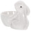 White Ceramic Konijn Eierhouder Desktop Eiopslag Standaard 6