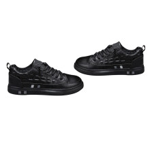 Men Casual Breathable Slip-Resistant Lace-Up Sneakers Black 41