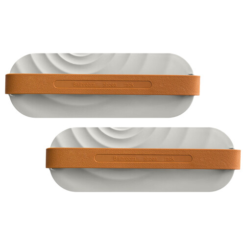 2pack Wall Mounted Shoe Hanger Abs Grey For Home Organization 2