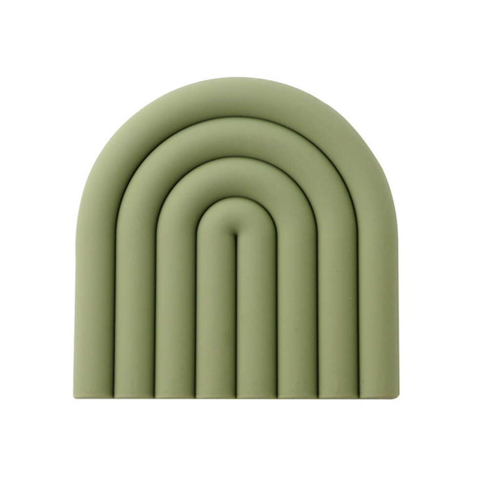 (Dusty Pink) Thickened Silicone Trivet Waterproof Heat Resistant Olive Green-image-OPC-PM25XWV-NEW