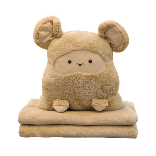 1pack Cute Cartoon Pillow For Office Use Multi-Purpose Brown