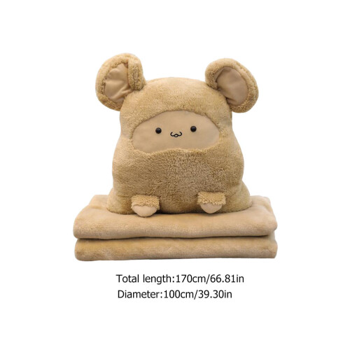1pack Cute Cartoon Pillow For Office Use Multi-Purpose Brown 1