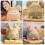 1pack Cute Cartoon Pillow For Office Use Multi-Purpose Brown 5