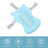 Adjustable Baby Bath Seat Cushion with 3D Fabric Support in Blue Bear 4