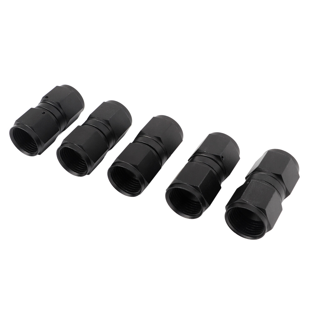 5Pcs 10An Aluminum Fuel Hose Fittings High Strength Leak Proof Black 9441353719217