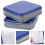 2Pcs Portable Blue Cd Dvd Storage Case Zippered Car Media Organizer 4