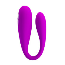 U Shape Silicone Vibrator with APP Control, Purple, 9.5*3.1cm