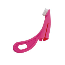 Dog Finger Toothbrush Kit Red Nylon Bristles for Cats Dogs Oral Care