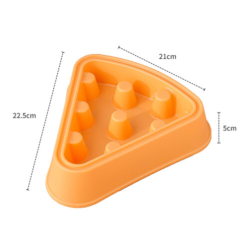 Haustier-Langsam-Futter-Schüssel in Pizza-Form Orange 1