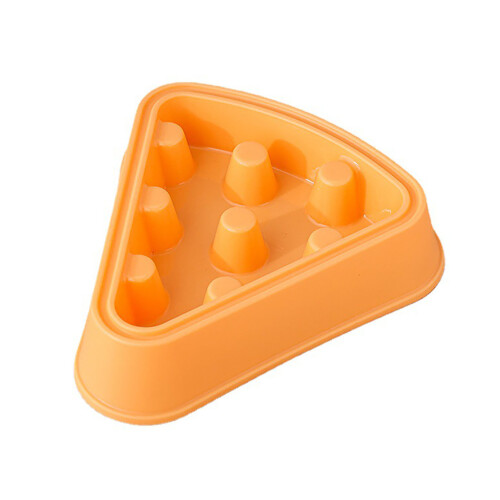 Haustier-Langsam-Futter-Schüssel in Pizza-Form Orange 2
