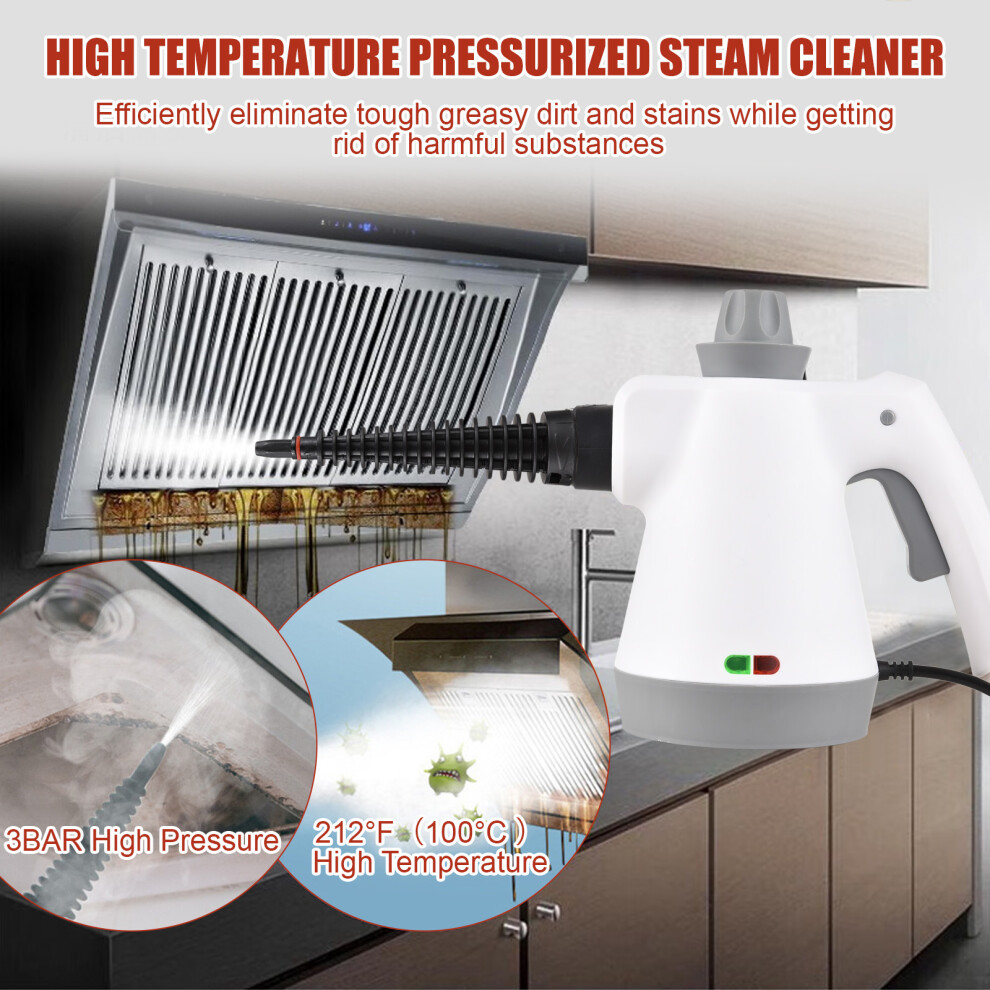 Handheld Steam Cleaner 3 Bar 1000W Portable with 9 Accessories-image-OPC-PM26D5G-NEW