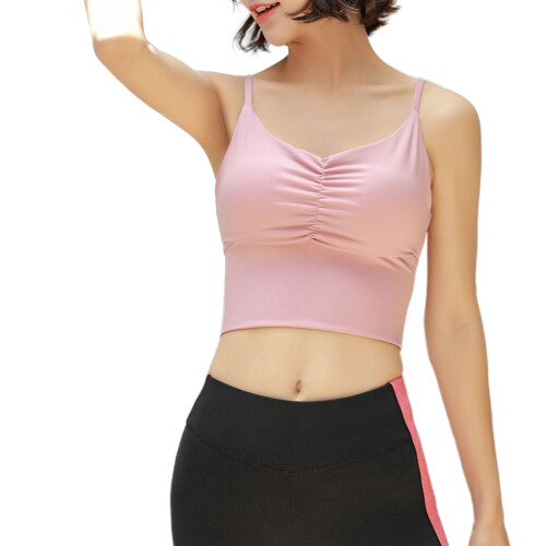 Cool Yoga Vest Nylon Roze Vrouwen