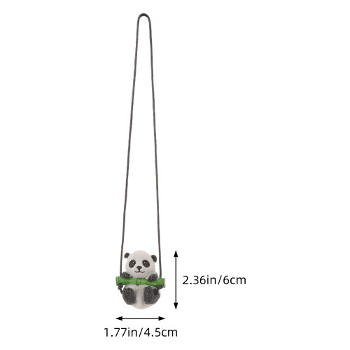 Mlins Blinder Auto Schmuck Panda Anhänger 6,00x4,50x4,00 Cm 2