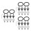 3 Sets Front Bumper Screws Quick Release Fastener Kit 10