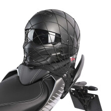 Motorradhelm-Netzbeutel mit 8 Haken, 310x300mm, Schwarz