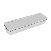Compact Stainless Steel Cutlery Storage with Lid & Intelligent Drainer